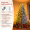 Green Pre-Lit Artificial Christmas Tree with Multicolor LED Lights